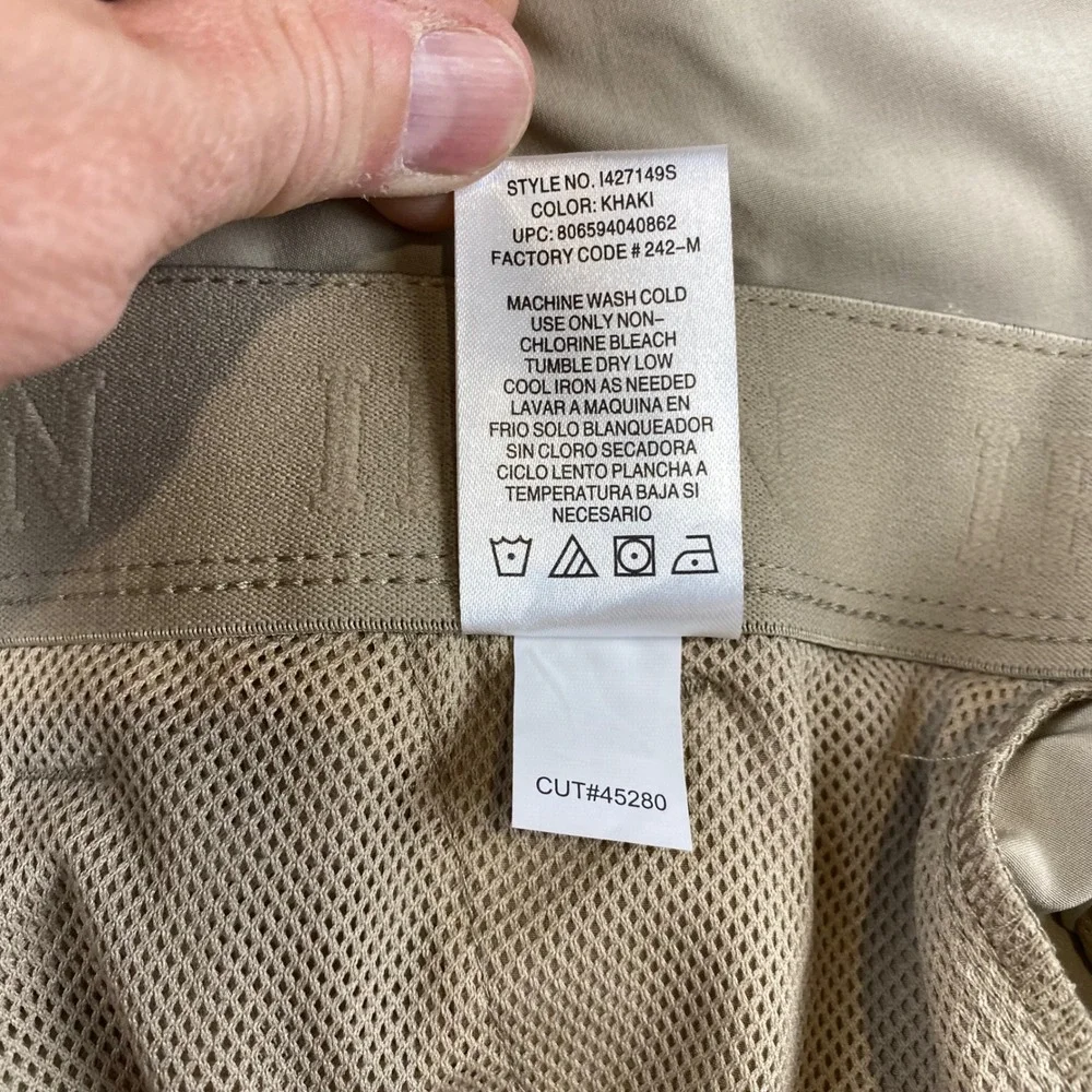 NWT Iron Co Mens Stretch Hybrid Cargo Shorts Khaki Tan Size 38 I427149S